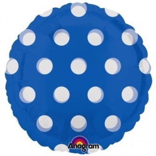 G GLOBO 18 REDONDO AZUL TOPOS