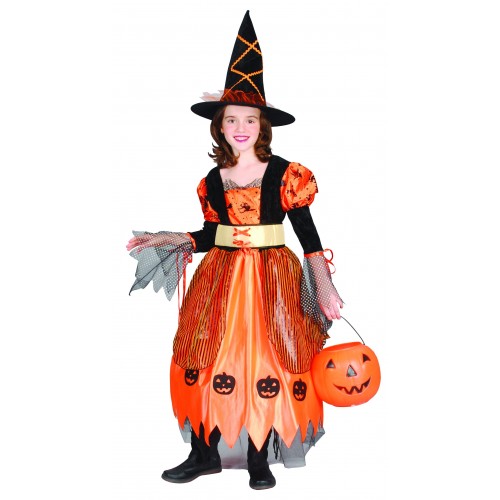 DISFRAZ BRUJA CALABAZA HALLOWEEN T-L