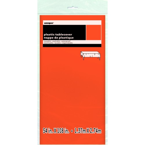  MANTEL PLASTICO NARANJA 137X274CM