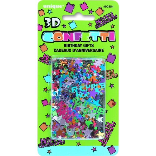 PAQ.CONFETI HAPPY BIRTHDAY 3D MULTICOLOR