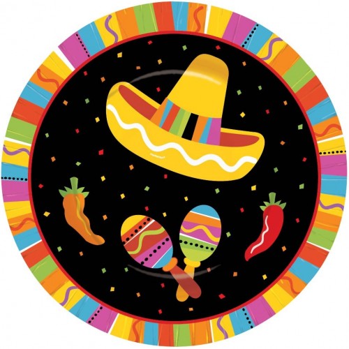 PAQ.8/U PLATO FIESTA MEXICANA 17,8CM