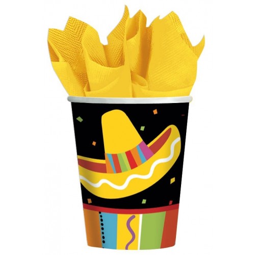 PAQ.8/U VASO FIESTA MEXICANA 266ML