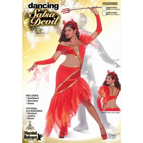  DISFRAZ T-XS/S DIABLA BAILARINA SALSA