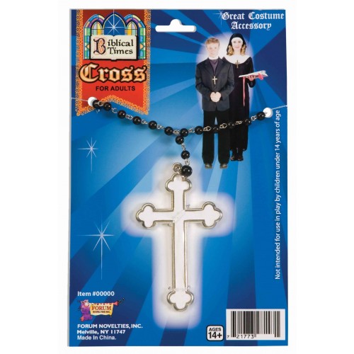 COLLAR ROSARIO MONJA CRUZ 9CM