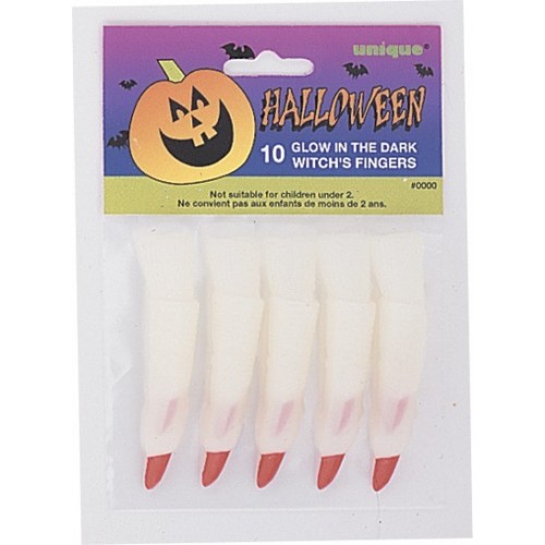 PAQ.5/U DEDOS BRUJA NEON HALLOWEEN