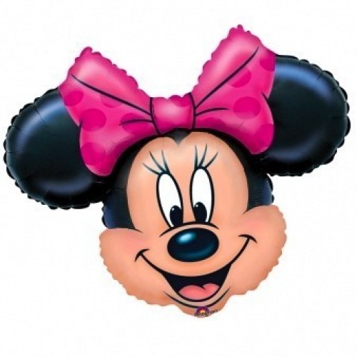 $D GLOBO 28" FOIL FORMA CABEZA MINNIE