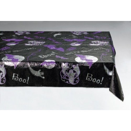 MANTEL PLAST HALLOWEEN NEGRO 137X274CM