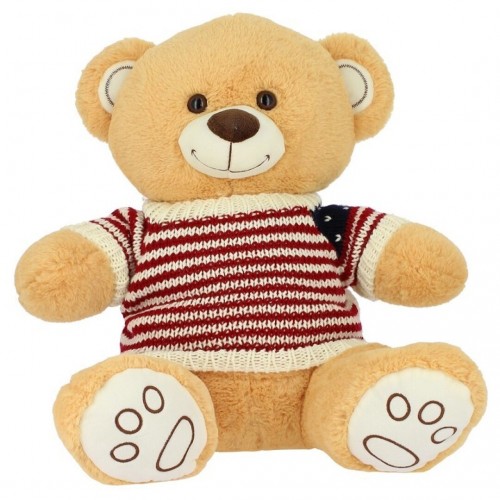 PELUCHE OSO JERSEY RAYAS LANA 18CM