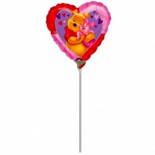 GLOBO PALO FORMA CORAZON WINNIE POOH