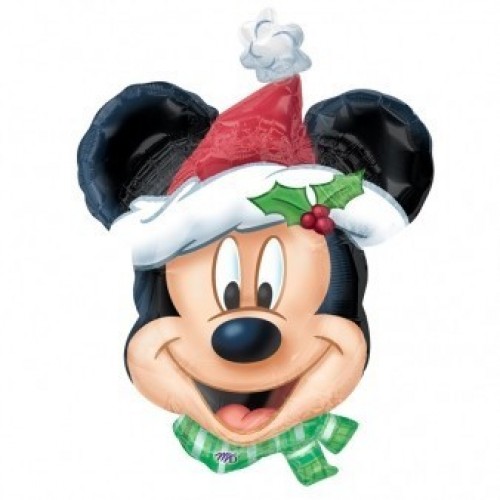 GLOBO 27" FOIL CABEZA MICKEY NAVIDAD