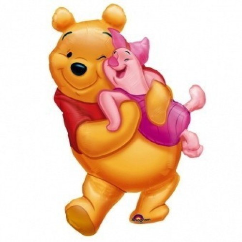 GLOBO 28 FORMA WINNIE  ABRAZO 96CM