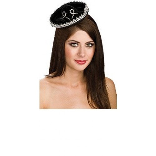 DIADEMA MINI SOMBRERO NEGRO MEXICANO