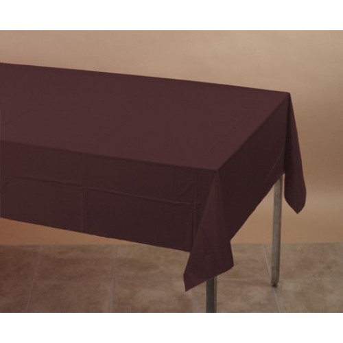 MANTEL PLASTICO MARRON 137X274CMS