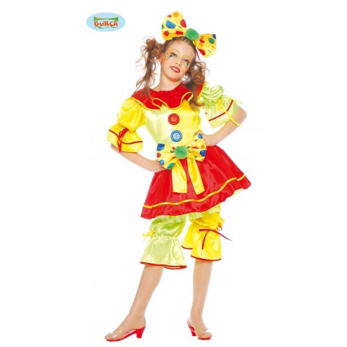 $DDISFRAZ 4A6AÑOS PAYASA MULTICOLOR