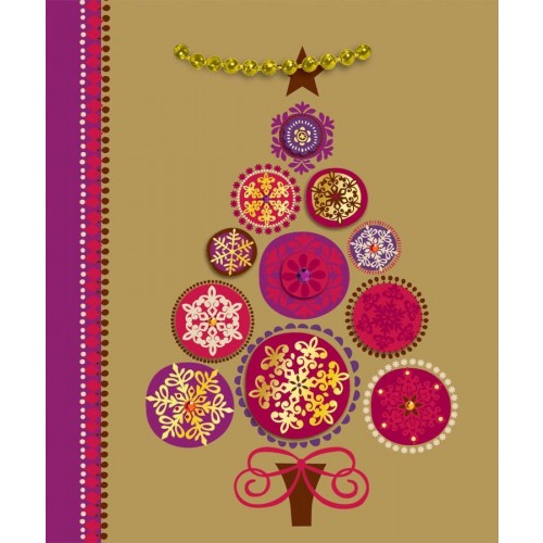 BOLSA A.BOLA ORO ARBOL NAVIDAD 20X24CM