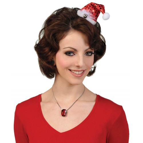 MINI SOMBRERO TRABA PAPA NOEL ROJO