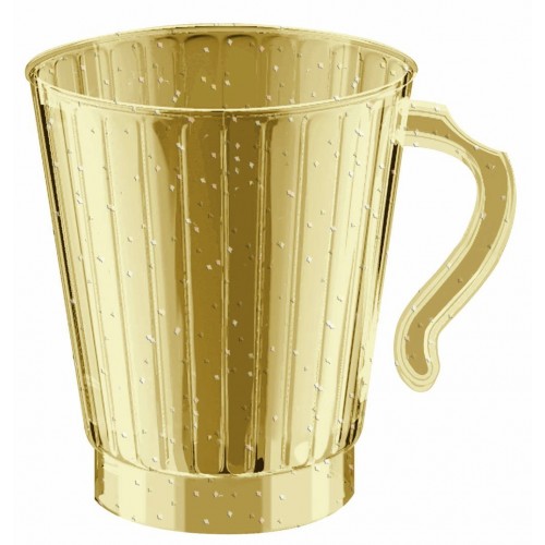   16  TAZA CAFE GLITTER  ORO 236ML