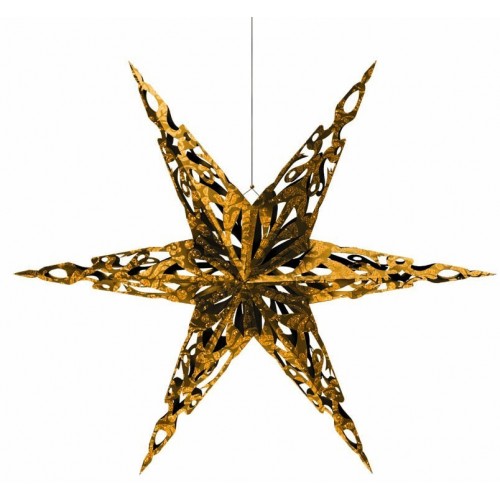 PAQ.2/U ESTRELLA PLEGABLE GLITTER ORO