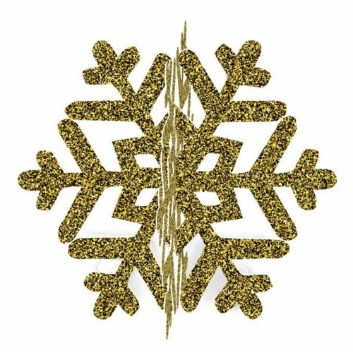 PAQ.3 MINI CENTRO NAVIDAD GLITTER ORO