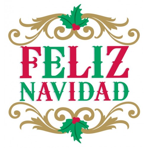 PAQ.12/U COLGANTE SILUETA FELIZ NAVIDAD