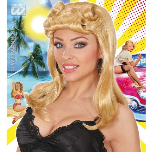 $D PELUCA CHICA PIN UP RUBIA