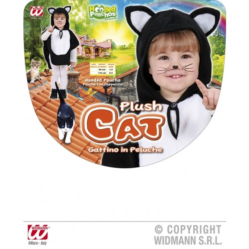 $D/PONCHO CON CAPUCHA 1A2 3A4  GATO