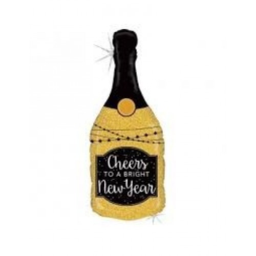 GLOBO 32" FOIL FORMA BOTELLA NEW YEAR