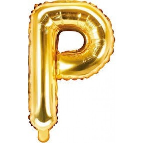   GLOBO 40" FOIL FORMA LETRA P ORO