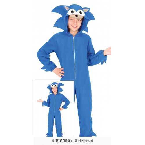 DISFRAZ 10A12AÑOS ERIZO AZUL KIGURUMI
