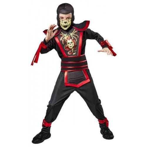 L DISFRAZ 9A10AÑOS GUERRERO NINJA ROJO
