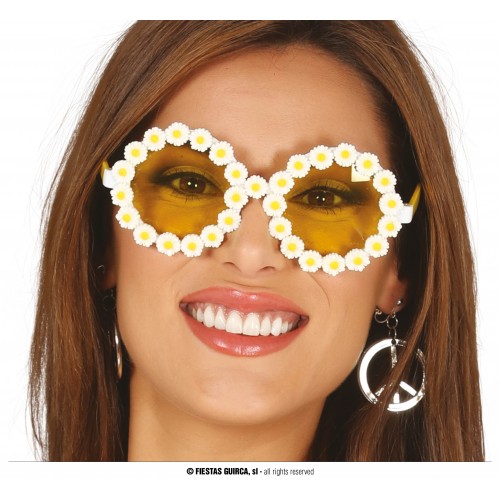 GAFAS HIPPIE FLORES MARGARITAS