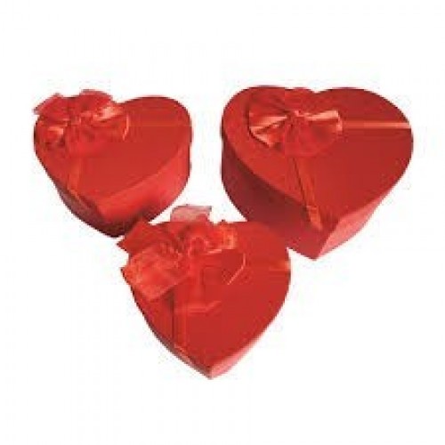 CAJA REGALO CORAZON LAZO DOBLE 16CM