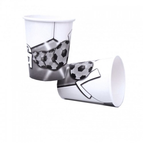   8 VASOS CARTON FUTBOL GOL 250ML