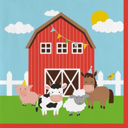   20 SERVILLETAS GRANJA 33CM