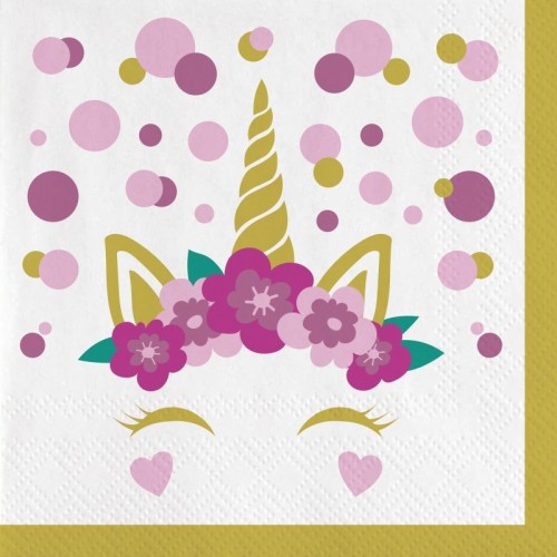   20 SERVILLETAS UNICORNIO 33CM