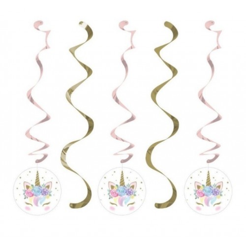   5 TIRAS ESPIRAL UNICORNIO