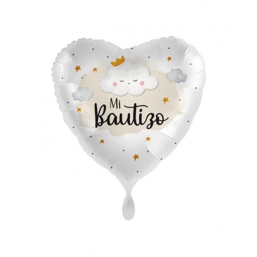 GLOBO 17" FOIL CORAZON MI BAUTIZO