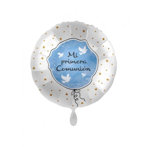 GLOBO 17" FOIL MI PRIMERA COMUNION AZU