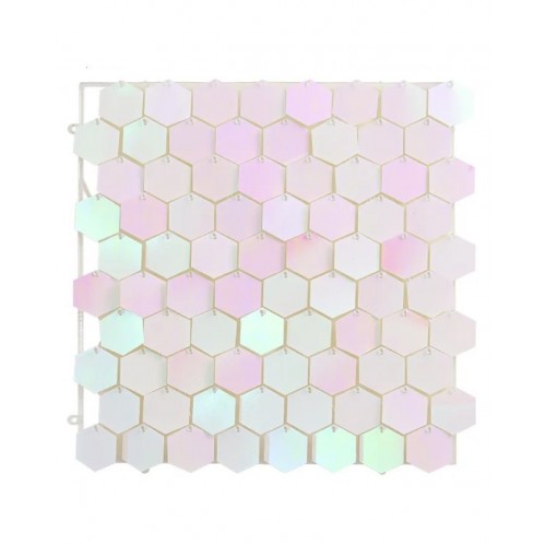 PANEL LENTEJUELAS IRIDISCENTE HEXAG 30X3