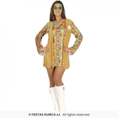  DISFRAZ T-XL HIPPIE CHALECO FLECO