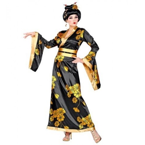  DISFRAZ T-S GEISHA KIMONO ORO/NEGRO