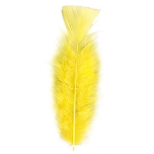   50 PLUMAS AMARILLA APROX. 10CM