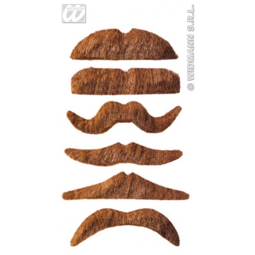 BIGOTE ADHESIVO RUBIO MODELOS SURTIDOS