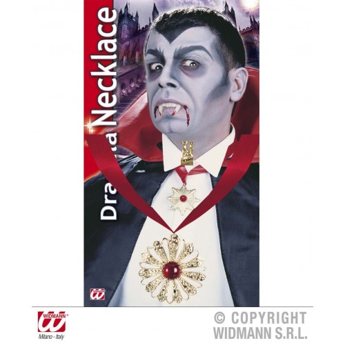 $D COLLAR DRACULA C/PERLA ROJA
