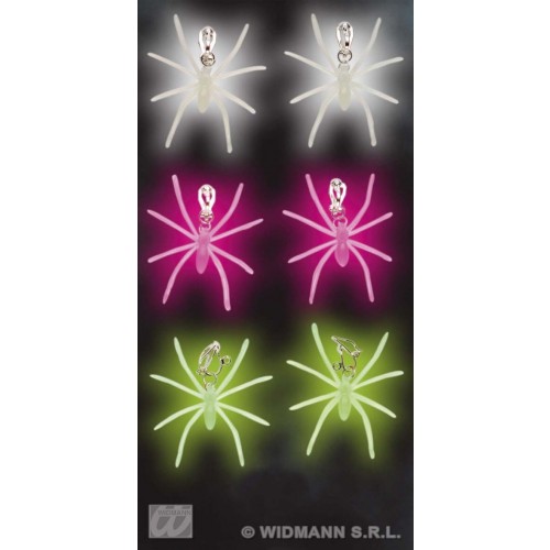 $D PENDIENTES ARAÑAS NEON HALLOWE COL.SU