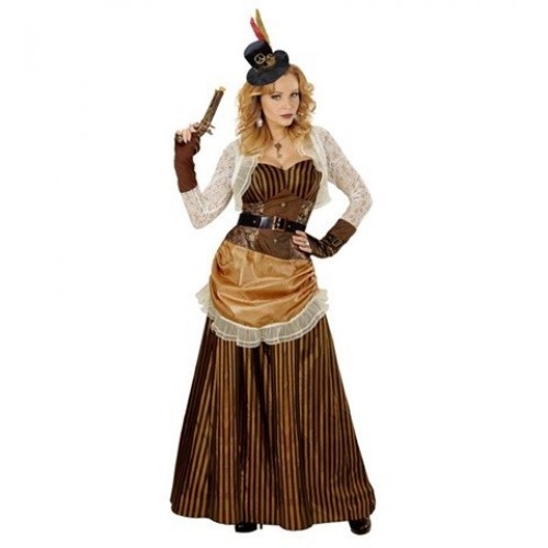  DISFRAZ T-XXL STEAMPUNK VESTIDO LARGO