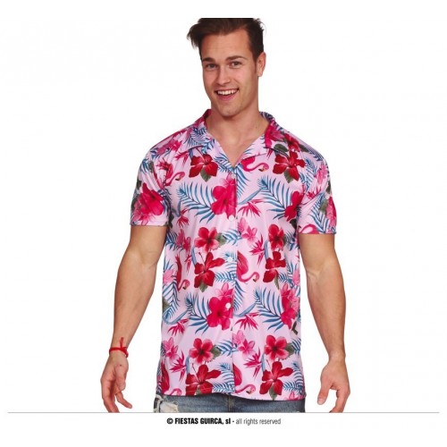 CAMISA T-M HAWAIANA FLAMENCO