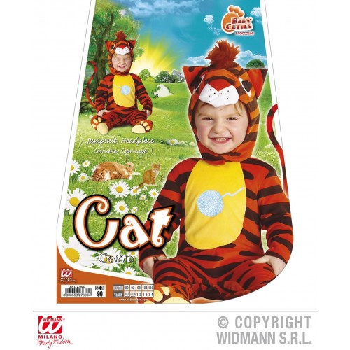 ! DISFRAZ 6A12/12A24MESES GATO NARANJA
