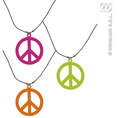 COLGANTE SIMBOLO PAZ HIPPIE AÑOS60 SURT