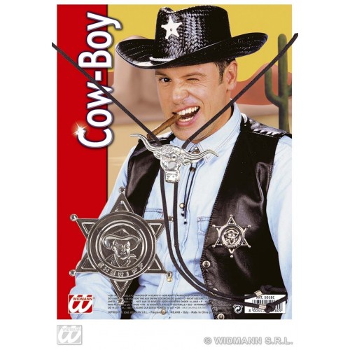 SET VAQUERO COLGANTE PLACA